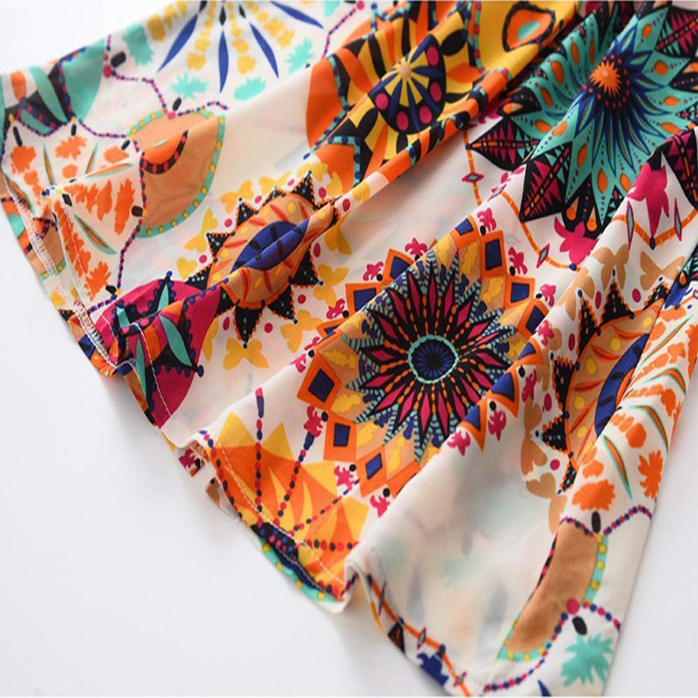 Hipea Toddler Baby Girl Clothes Bohemian Sleeveless Flower Princess Floral Formal Kids Summer Dress Skirt(2-3T)