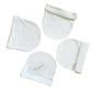 Picksparrow UnisexChild Soft Cotton Newborn Baby Caps Set/Newborn Essentials (Solid White, Pack Of 4) (03 Months)