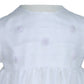 Christening Day Girls' White Organza Overlay Gown With Sheer Flowers 24M