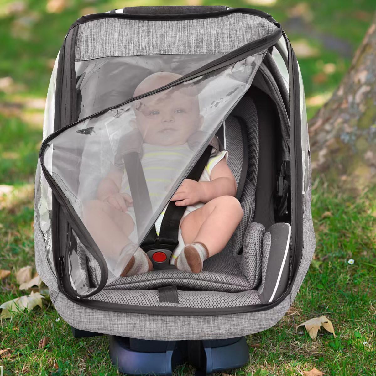 Car Seat Rain Cover,Infant Car Seat Weather Shield,Waterproof,Windproof Protection,Protect From Dust Snow,Rain Cover Features Qu
