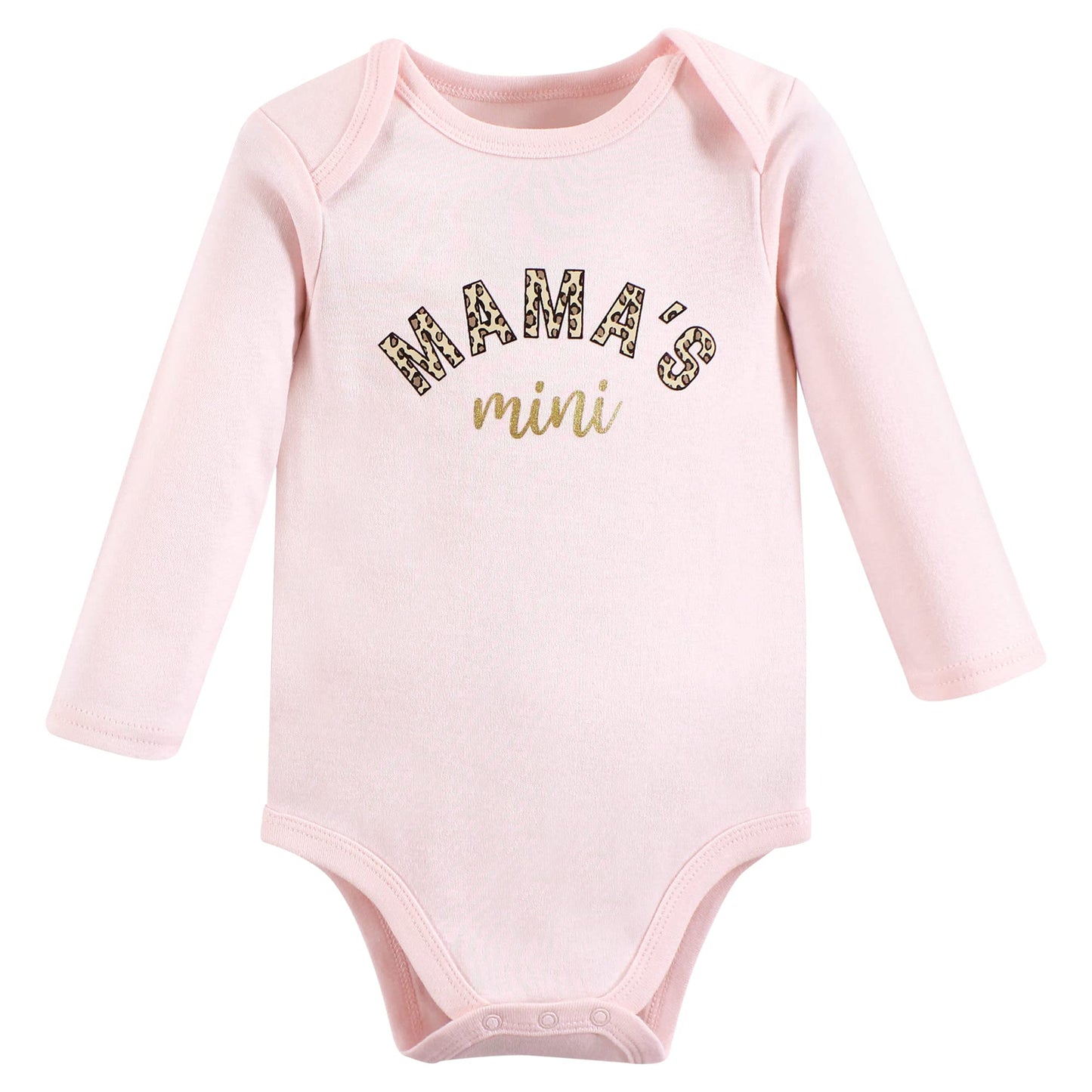 Hudson Baby Unisex Baby Cotton Long-Sleeve Bodysuits, Leopard Mamas Mini, 9-12 Months