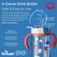 Evorie Tritan Spill Proof Toddler Straw Sippy Cup, 10 oz for Baby and Toddlers 1-3 Years Old, No Spill Straw Water Bottle with R