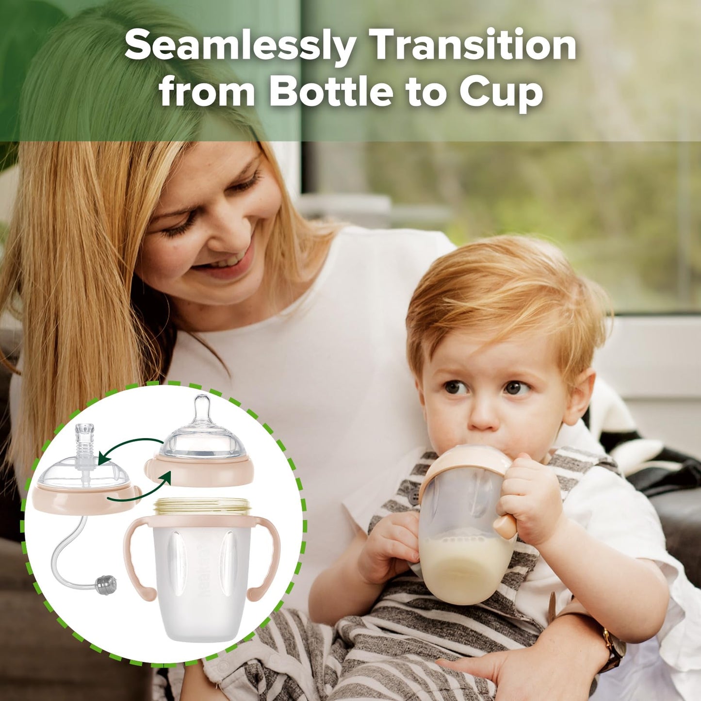 Haakaa Weighted Straw Cup Sippy Cup For 6+ Month Old, Silicone Baby Straw Cup Water Cup Training Cup With Straw Brush, 8Oz/250Ml