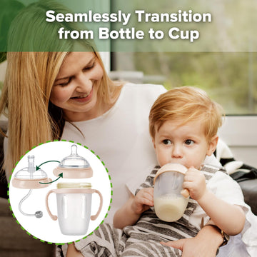 Haakaa Weighted Straw Cup Sippy Cup For 6+ Month Old, Silicone Baby Straw Cup Water Cup Training Cup With Straw Brush, 8Oz/250Ml
