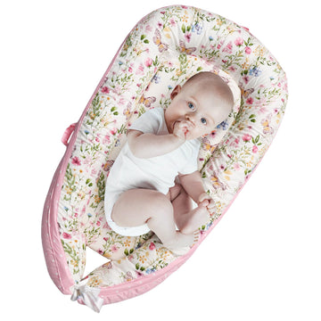 Amawmw Baby Lounger For Newborn Infant Baby Nest Sleeper For 0-12 Months Portable Adjustable Washable Lounger Cover For Co Sleep