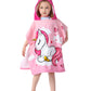 Athaelay Kids Hooded Poncho Towel For Girls, Toddlers Bath Beach Pool Swim Towels With Hood Cover-Ups Swimwear (3D Unicorn With