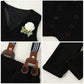 Yallet Toddler Baby Boy Clothes Suit Gentleman Wedding Outfits, Formal Dress Shirt+Bowtie+Vest+Boutonniere+Suspender Pants(V Bla