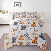Kids Cute Cartoon Dogs Comforter Set - Toddler Bedding Set - Boys & Girls - Pet Dog Puppy Animal Lover - Down Alternative Comfor