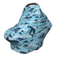 Sea Waves Dolphins Sharks Whale Octopus Baby Stuff Car Seat Cover for Baby Carseat Covers for Girl Boy Stretchy Soft Breathable 