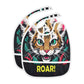 MCHIVER Cute Tiger Roar Baby Bibs for Boy Girl Toddler Waterproof Feeding Bib Apron with Food Cather Adjustable Cotton Food Eati