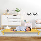 Acrimet Nap Cot For Kids, Portable Toddler Child Bed, Stackable, 52' L (Stainless Steel Tubes) (Yellow Breathable Mesh Fabric -