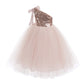 Ekidsbridal One-Shoulder Sequin Tutu Junior Flower Girl Dresses Christening Dresses 182 8