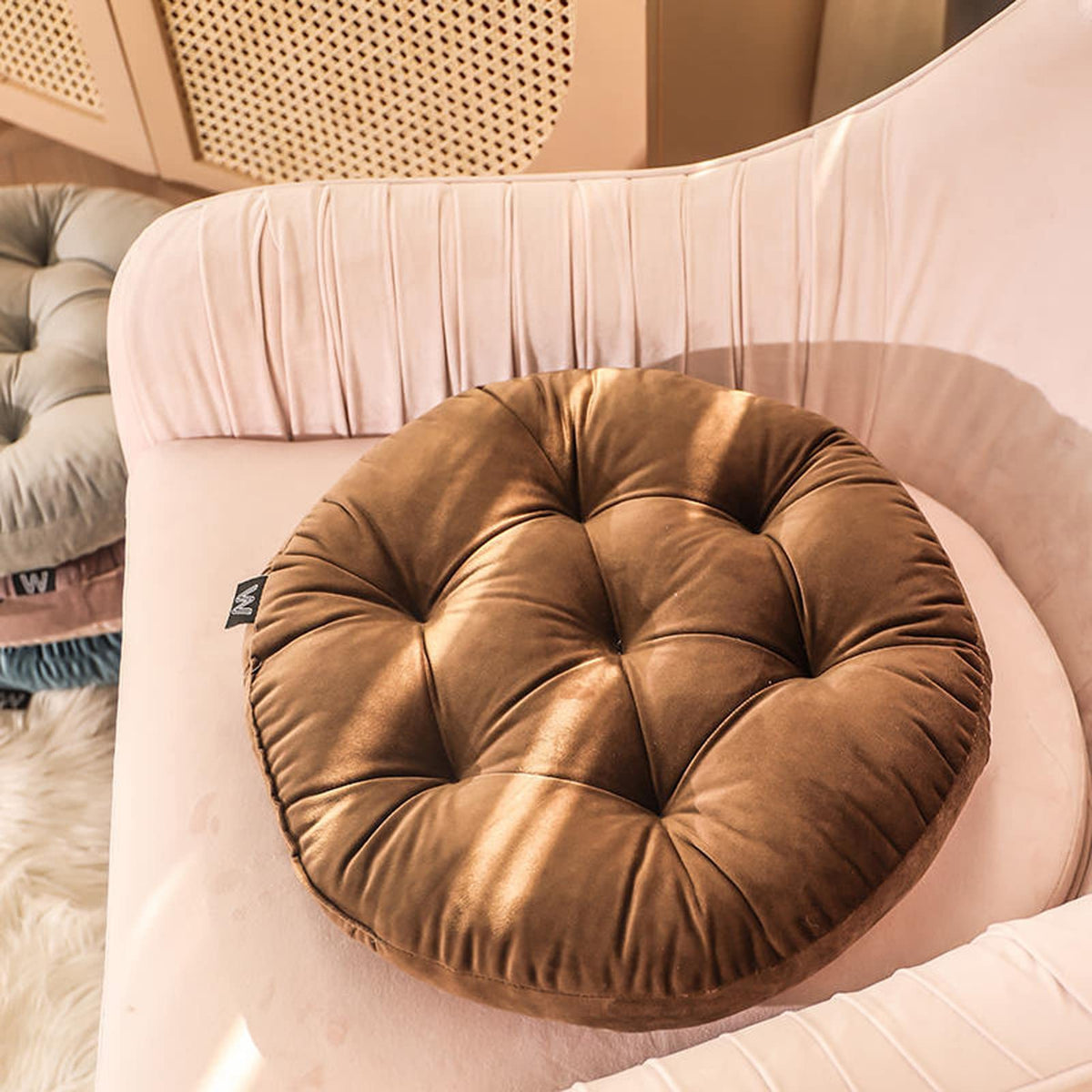 Gruytoie Round Pillow Chair Pad, Hanging Chair Cushion Soft Seat Pad,Comfortable Seat Yoga Meditation for Home, Kitchen, Dining 