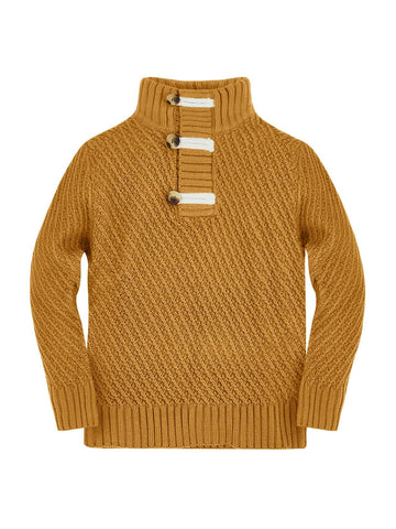 Makkrom Toddler Sweater Baby Boy Girl Turtleneck Cable Knit Sweaters Long Sleeve Christmas Outwear Spring Fall Winter Brown