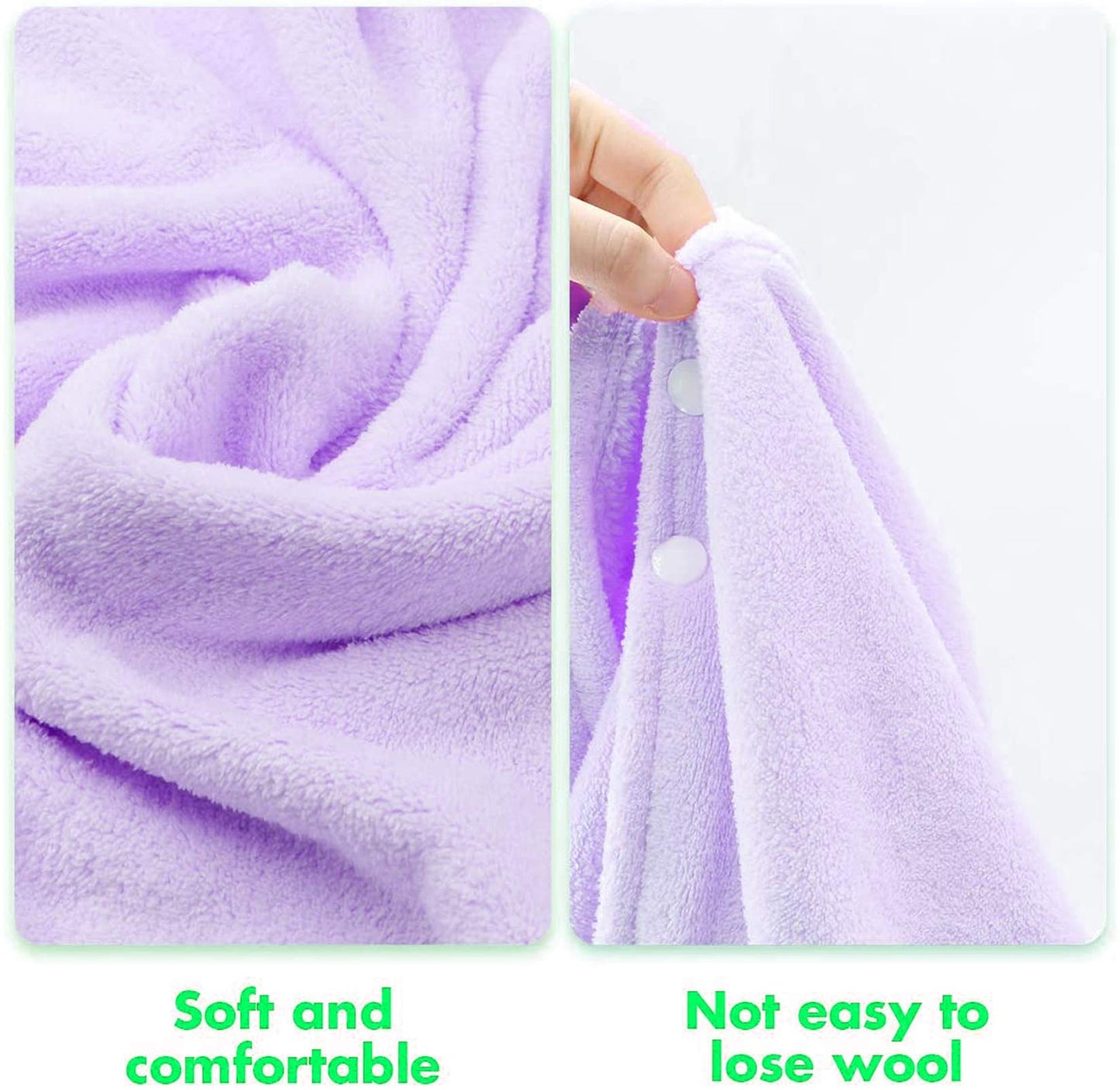 Romasa Toddler Hooded Bath Towel Ultra Soft Towel Highly Absorbent Bathrobe Blanket For Boys Girls- 27.5' X 55' (Purple)