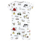 Hudson Baby Unisex Baby Cotton Rompers, Tractor, 6-9 Months