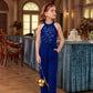 Grace Karin Blue Romper Size 8-10 Fashion Sequin Costumes Fashion Formal Romper Tween Overall
