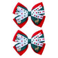 2PCS Christmas Hair Bows for Girls 4 Inches Green Elk Grosgrain Ribbon Hair Accessories Small Xmas Boutique Hair Clips Elk Chris