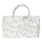 Sammy & Lou Collapsible Painterly Floral Felt Storage Caddy, Divided Design To Keep Diapers, Wipes And Changing Items Organized,