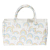 Sammy & Lou Collapsible Painterly Floral Felt Storage Caddy, Divided Design To Keep Diapers, Wipes And Changing Items Organized,