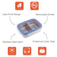 Innobaby Keepin' Fresh Stainless Steel Divided Bento Snack Box With Lid For Kids And Toddlers Bpa Free, 11 Oz., Blue