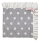 Elegant Baby 100% Cotton Tightly Knit Blanket, Gray Dot, 30 x 40