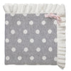 Elegant Baby 100% Cotton Tightly Knit Blanket, Gray Dot, 30 x 40