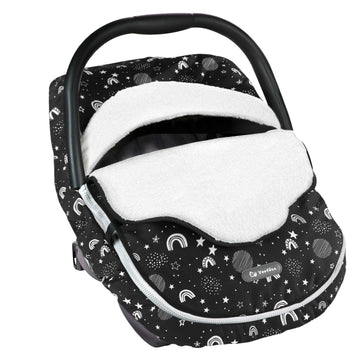 Yoofoss Baby Car Seat Cover Winter Carseat Canopies Cover To Protect Baby From Cold Wind, Super Warm Plush Fleece Baby Carrier C