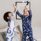 Burt'S Bees Baby Baby Boys Unisex Pajamas, Zip-Front Non-Slip Footed Pjs, Organic Cotton And Toddler Sleepers, Indigo Hello Moon