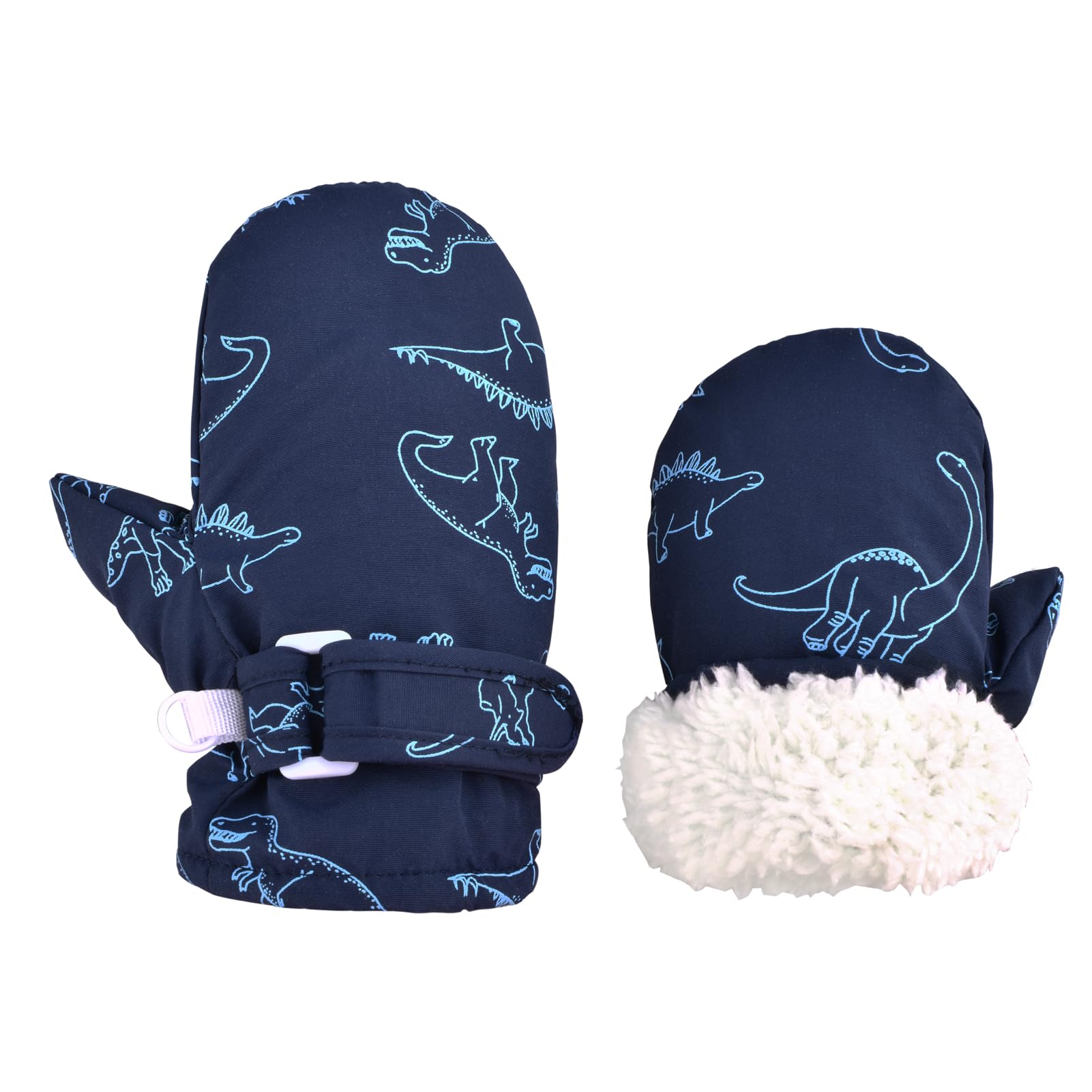 Azarxis Baby Winter Mittens Kid Toddler Warm Gloves Fleece Lined Thermal Windproof for Infant Boys Girls Children Snow Skiing (N