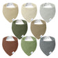 Lulumoon Muslin Baby Bibs 100% Cotton Baby Bandana Drool Bibs For Teething And Drooling, 8 Pack, Valley