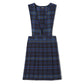 French Toast Big Girls V-Neck Jumper, Bluered Plaid, 10