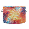 Canvas Storage Organizer Bin, Flame Pattern (1) Storage Basket Laundry Hamper with Handle for Clothes Playroom Decor, Large, 20 