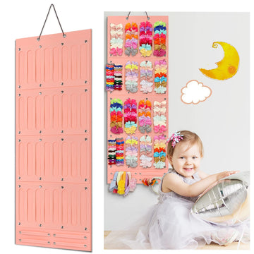 Bow Holder For Girl Hair Bows, Large Capacity Hair Bows Organizer Organized Headband Hair Ties Clip Storage Display With 40 Felt