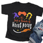 Lazychild It'S Just A Bunch Of Hocus Pocus Halloween T Shirt Toddler Boys Girls Sanderson Sister Graphic Tee Shirts(Black,120)