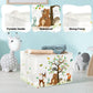 Clastyle Woodland Animals Bear Fox Raccoon Tree Baby Gift Storage Basket Deer Owl Collapsible Rectangular Shelf Basket Toy Book