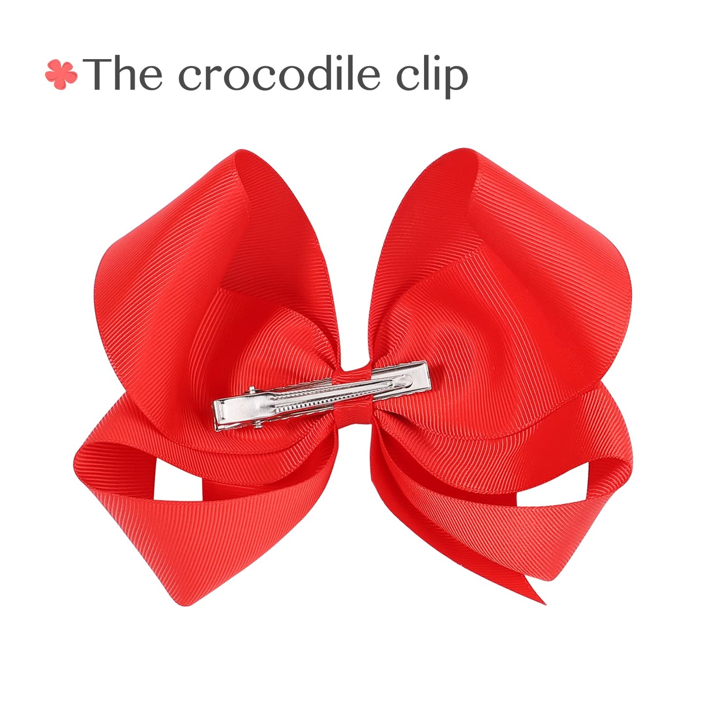 Choicbaby 18Pcs 6 Inch Hair Bows For Girls Large Hair Bows With Alligator Clips Toddler Hair Accessories For Baby Girls Kids Tee