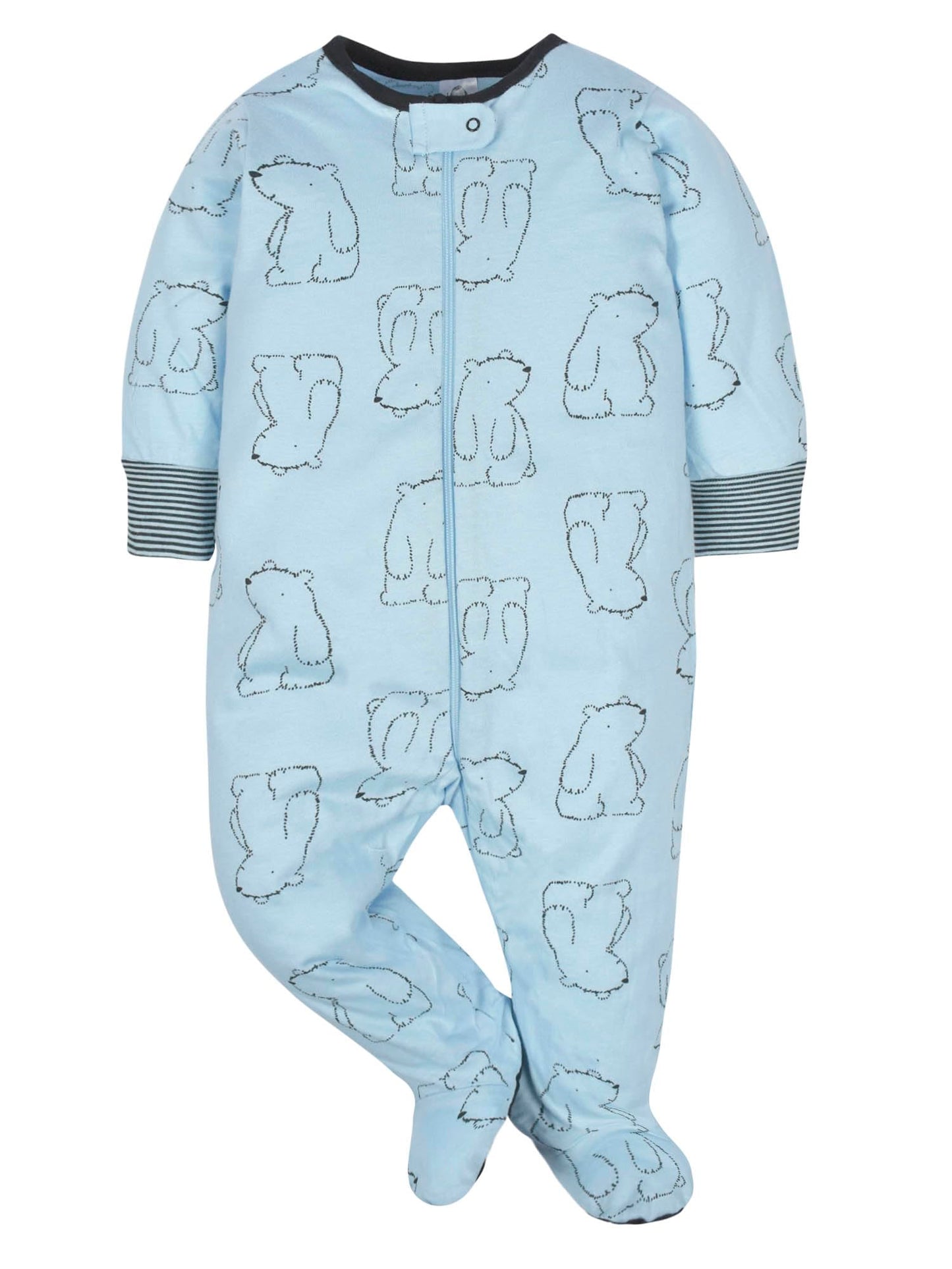 Gerber Baby Boys' 4 Pack Sleep 'N Play Footie, Bear, 3-6 Months