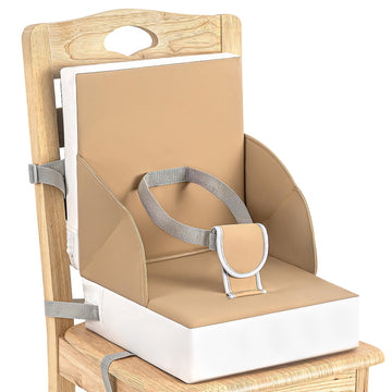 Portable Toddler Booster Seat For Dining Table, Anti-Scratch Cushion With Non-Slip Bottom, Adjustable Safety Straps, One-Second
