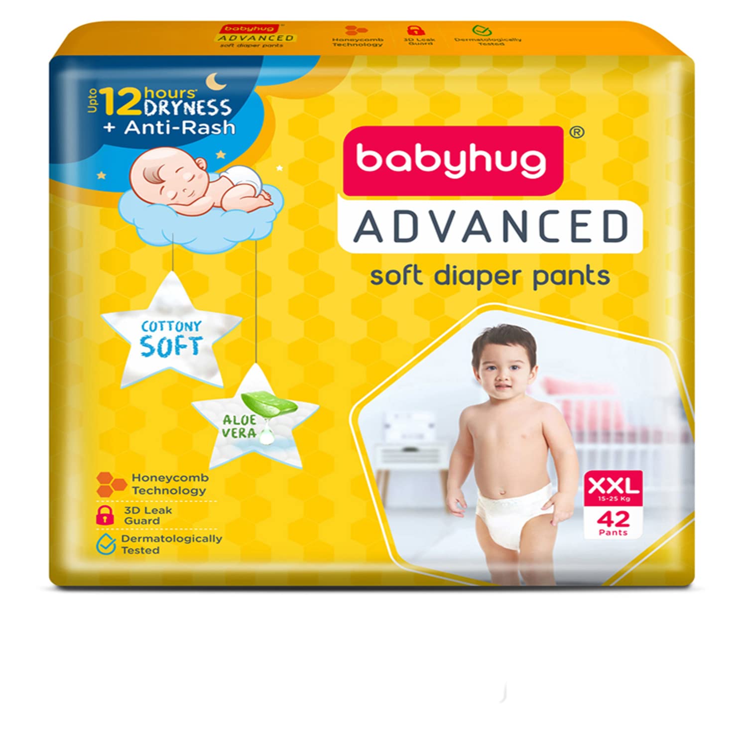 Babyhug Polyethylene Advanced Pant Style Diapers Extra Extra Large (Xxl) Size  42 Pieces