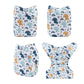 babygoal Reusable Cloth Diapers 6 Pack+6pcs Rayon from Bamboo Inserts+Wet Bag, One Size Adjustable Washable Pocket Nappy Covers
