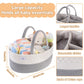 Philorn Diaper Caddy Organizer, Cotton Rope Diaper Caddy Basket, Woven Diaper Caddy With Dividers, Nursery Storage Basket For Ch