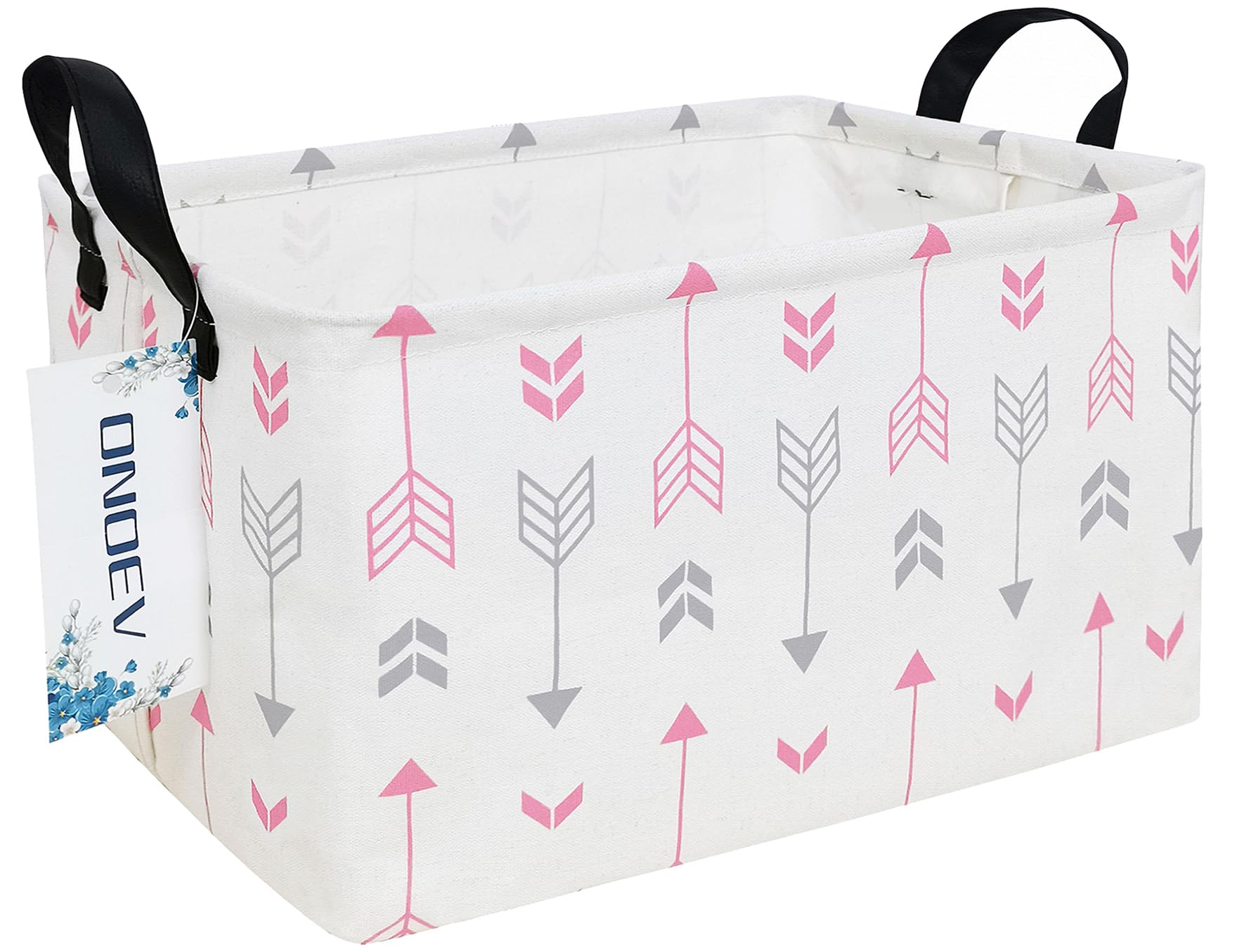 ONOEV Rectangular Folding Laundry Basket,waterproof Canvas Basket,gift basket,Suitable for childrens room,Office,Clothes,Toys S
