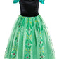 Party Chili Princess Costumes Birthday Party Fancy Dress Up For Little Girls With Wig,Crown,Mace,Gloves 5-6 Years (130)