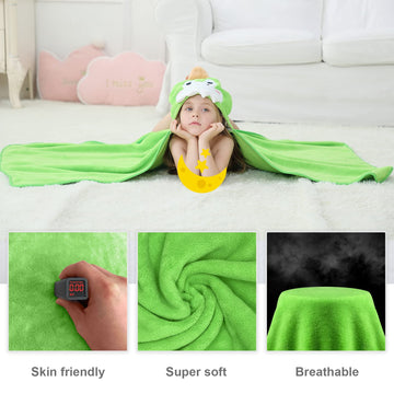 Michley Cartoon Hooded Baby Towel Unisex, Premium Soft Swimming Bathrobe Large Washcloths 31.5 ' X 53 ' For 0-9T (Green Dinosa