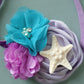 Justmydress Starfish Bow Headband Hair Clips Pin Hair Bow Band Baby Girls Mermaid Headband Jbc27 (-Purple Flower)