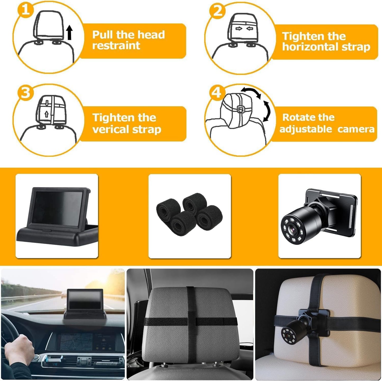 Itomoro Baby Car Mirror, View Infant In Rear Facing Seat With Wide Crystal Clear View,360 Rotation Plug And Play Easy Install Ba