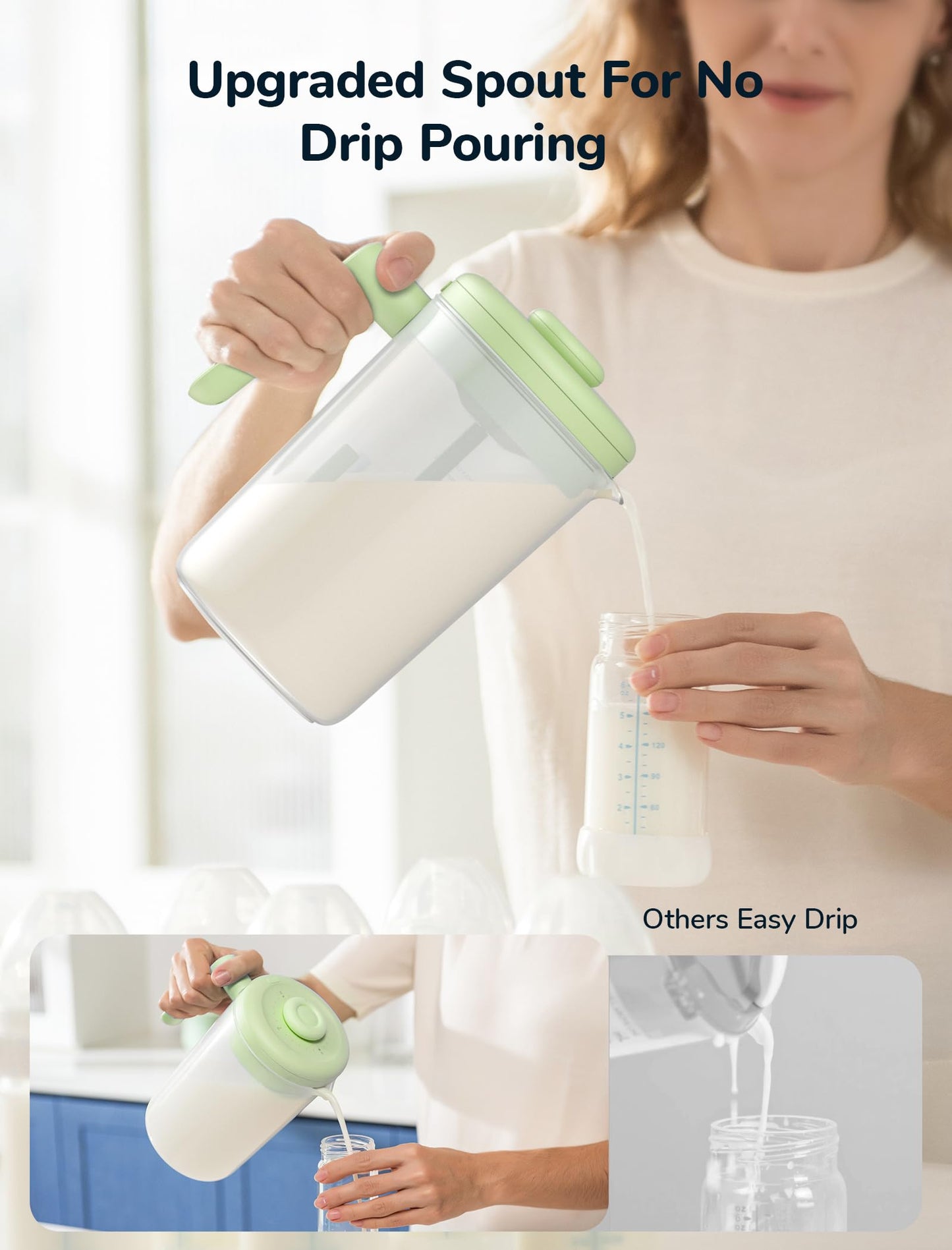 Electric Formula Pitcher, 36 Oz Baby Formula Mixing Pitcher, Automatic Baby Formula Mixer, Bidirectional Stirring Breastmilk Pit