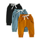 Yoawdats Baby Boys' Classic Fit 3-Pack Jogger Pants - Knit Elastic Waist Toddler Multipacks Long Pants