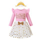 Lysmuch Kids Toddler Baby Girls Birthday Outfits Princess Vest Long Sleeve Shirt Mesh Bubble Tutu Skirt Set (A-Pink-Long, 12-18